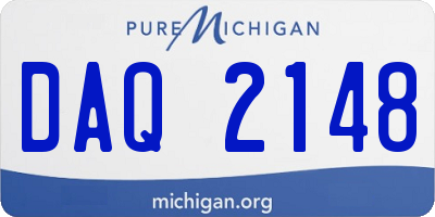 MI license plate DAQ2148