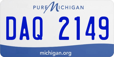 MI license plate DAQ2149