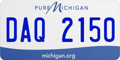 MI license plate DAQ2150