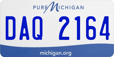 MI license plate DAQ2164