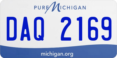 MI license plate DAQ2169