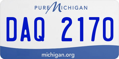 MI license plate DAQ2170