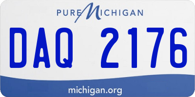 MI license plate DAQ2176