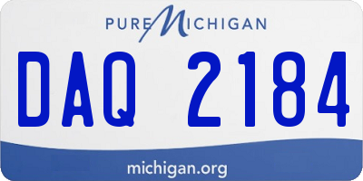 MI license plate DAQ2184