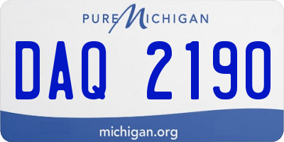 MI license plate DAQ2190