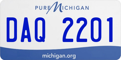 MI license plate DAQ2201