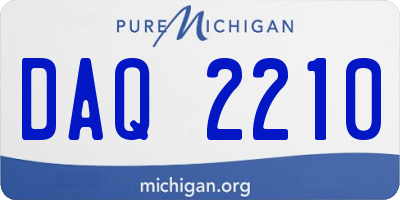 MI license plate DAQ2210