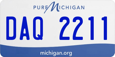 MI license plate DAQ2211