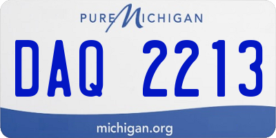 MI license plate DAQ2213