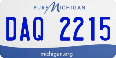 MI license plate DAQ2215