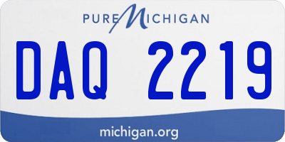 MI license plate DAQ2219