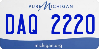 MI license plate DAQ2220