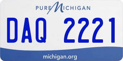 MI license plate DAQ2221