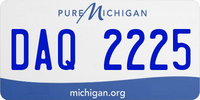 MI license plate DAQ2225