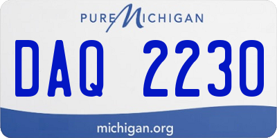 MI license plate DAQ2230