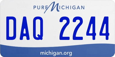 MI license plate DAQ2244