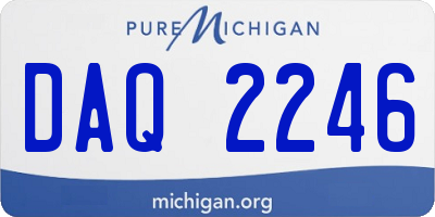 MI license plate DAQ2246