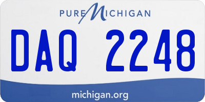 MI license plate DAQ2248