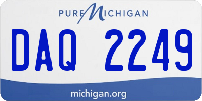 MI license plate DAQ2249