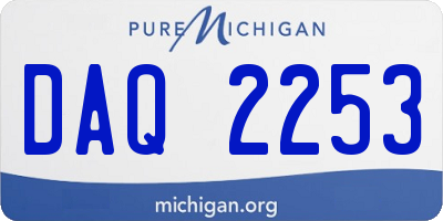 MI license plate DAQ2253