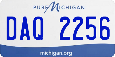 MI license plate DAQ2256