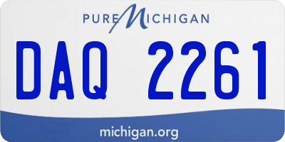 MI license plate DAQ2261