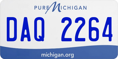 MI license plate DAQ2264