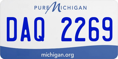 MI license plate DAQ2269