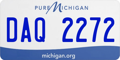 MI license plate DAQ2272