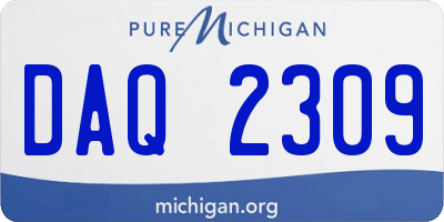 MI license plate DAQ2309