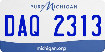 MI license plate DAQ2313
