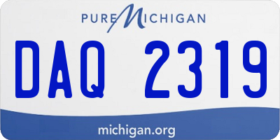 MI license plate DAQ2319