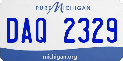 MI license plate DAQ2329