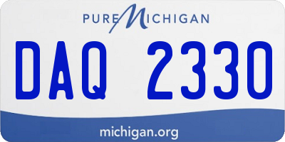 MI license plate DAQ2330