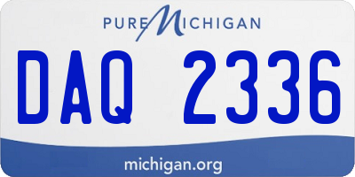 MI license plate DAQ2336
