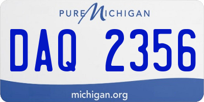 MI license plate DAQ2356