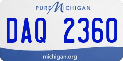 MI license plate DAQ2360