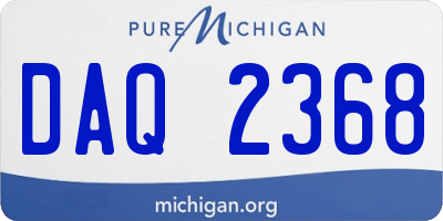 MI license plate DAQ2368
