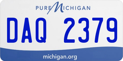 MI license plate DAQ2379