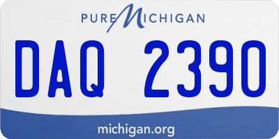 MI license plate DAQ2390
