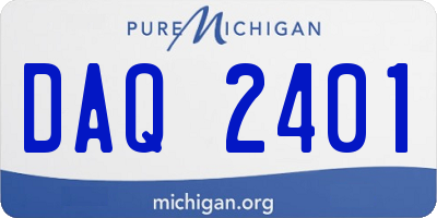 MI license plate DAQ2401