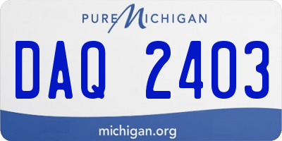 MI license plate DAQ2403