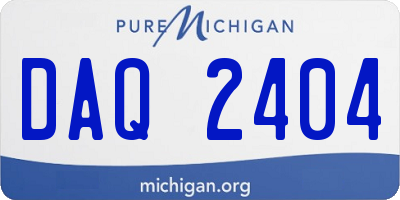 MI license plate DAQ2404
