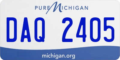 MI license plate DAQ2405