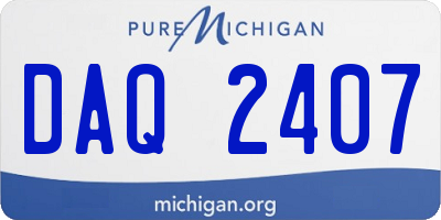 MI license plate DAQ2407