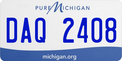 MI license plate DAQ2408