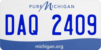 MI license plate DAQ2409