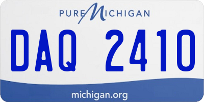MI license plate DAQ2410