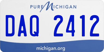 MI license plate DAQ2412