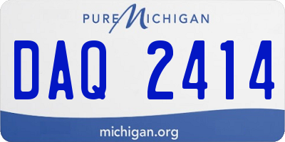 MI license plate DAQ2414